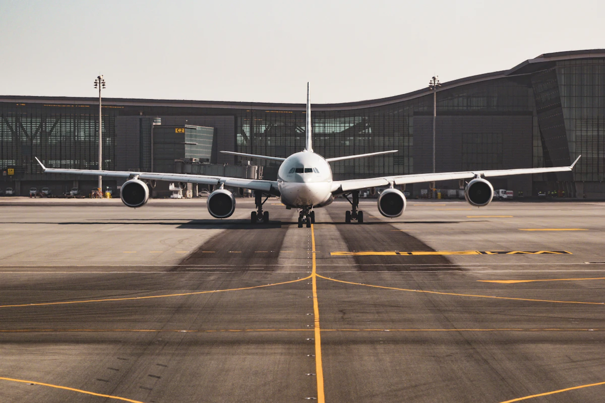 Aeroplane at an airport